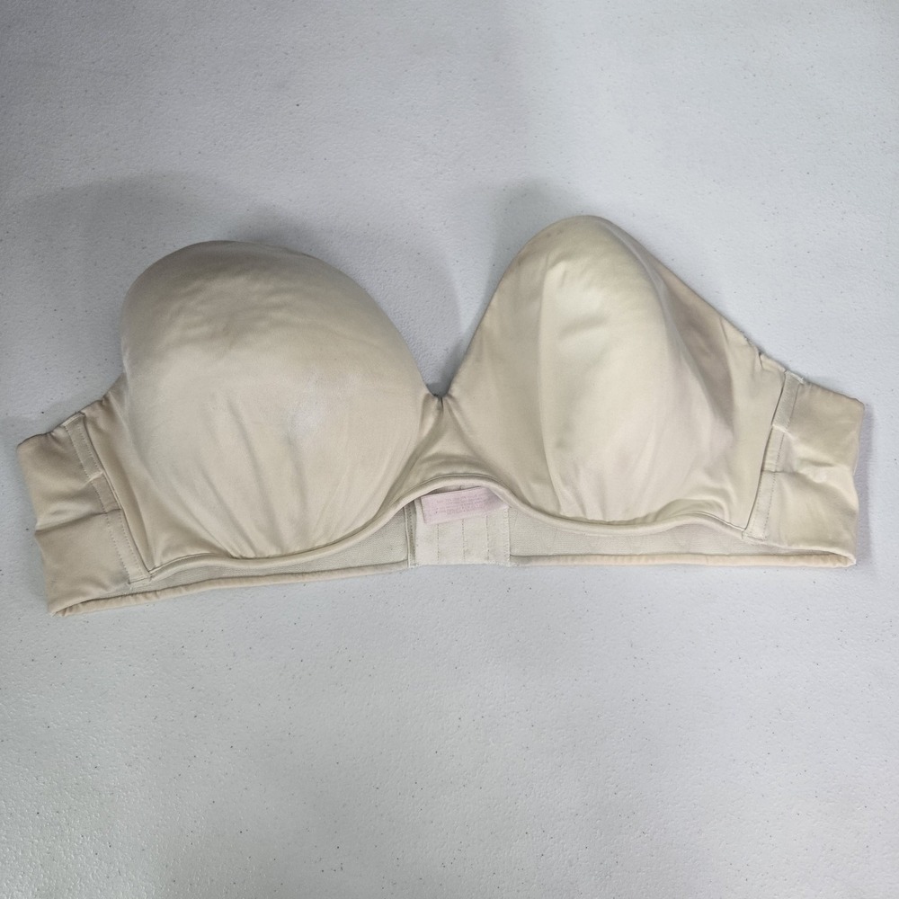 Cacique Women Bra 42C Beige‎ T Shirt Underwired Knit Strapless